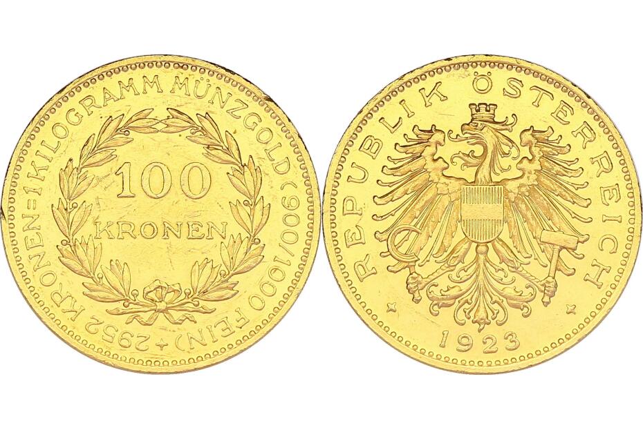 100 Kronen 1923 J.423  f.vz/vz