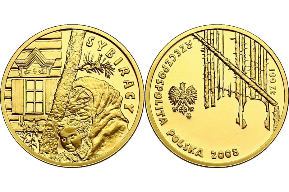 100 Zloty 2008 "Sibirische Verbannung" KM.640  pp