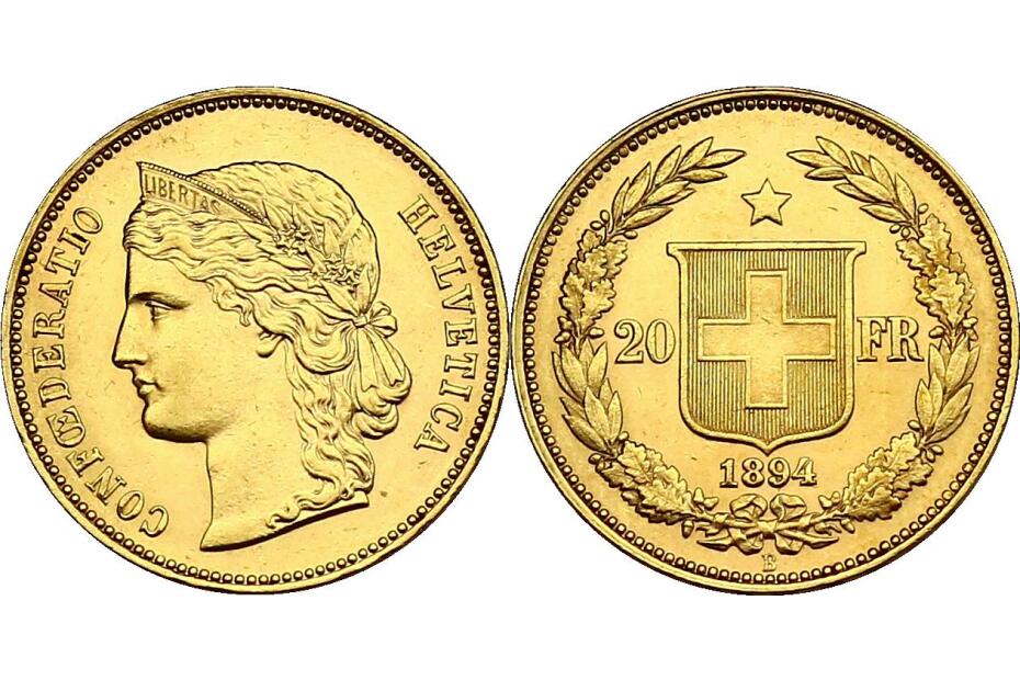 20 Franken 1894 B HMZ.1185  f.stgl.