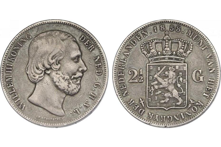2 ½ Gulden 1858  KM.82  ss