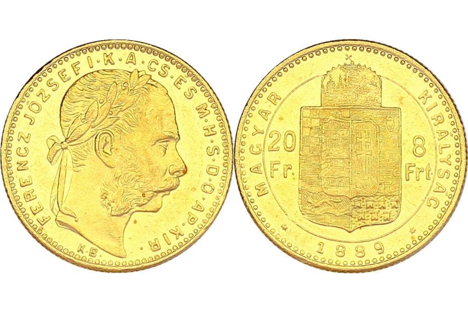8 Forint 1889 KB J.364a/Fr.1737  vz  (2)